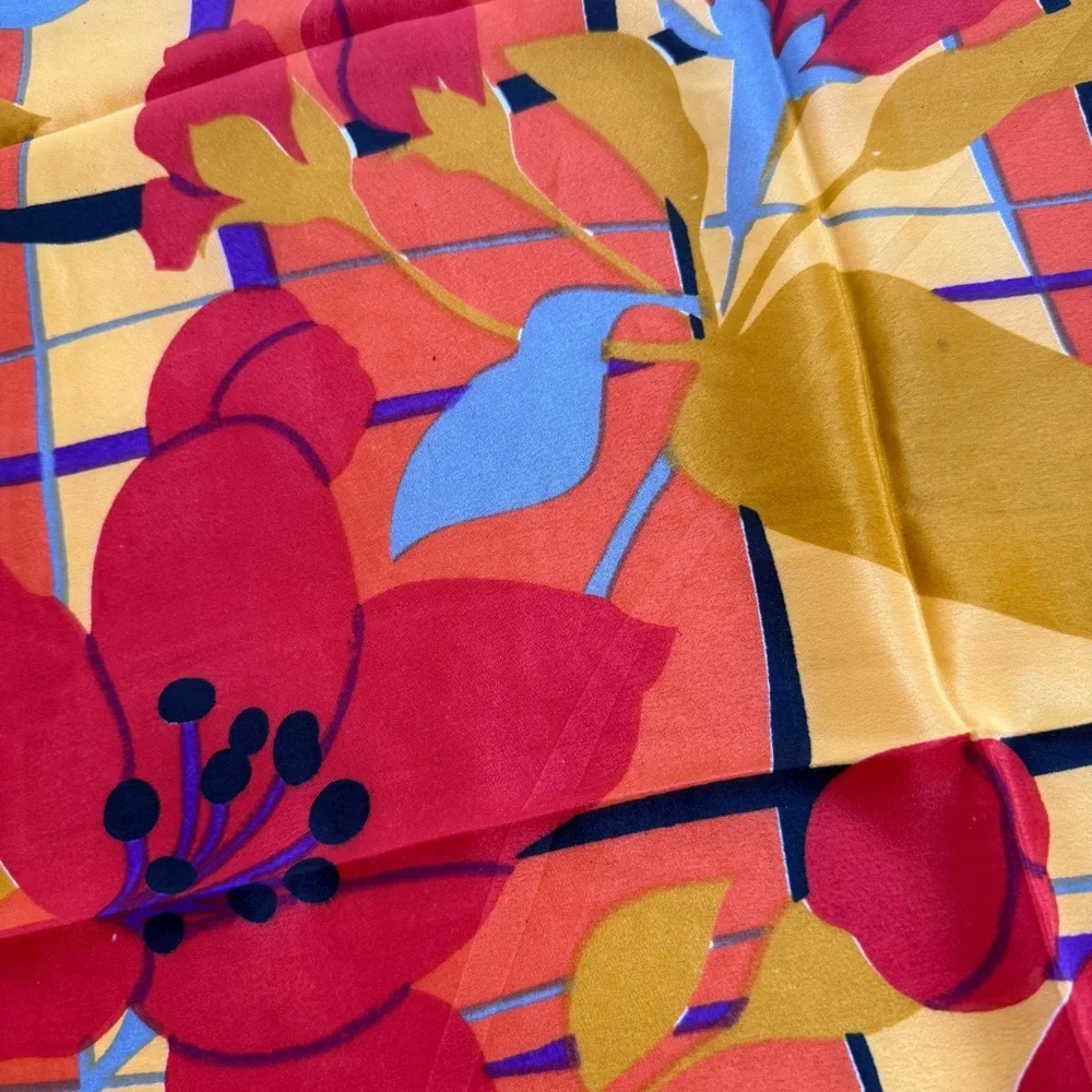 Anthropologie Raj Floral Silk Scarf